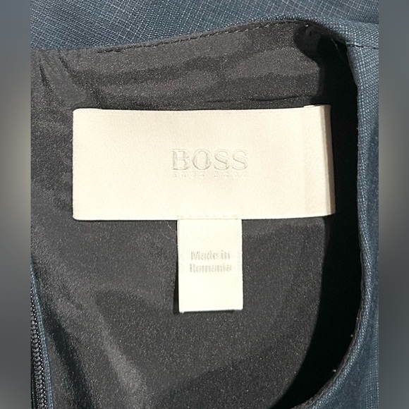 BOSS Dathea Minidessin Wool Sheath Dress Navy Fantasy 12 - Picture 10 of 12